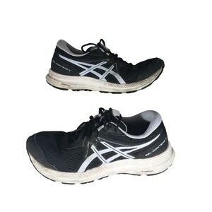 Asics Gel-Contend 7 Womens Running Shoes Black White 1012A911 Size 9 US
